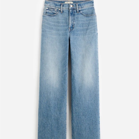 Madewell Denim - Madewell High-Rise Wide-Leg Jeans in Light Blue Wash